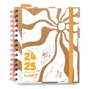 Grupo Erik Kraft Diary 2024-2025 | Back To School 11 Months Academic Diary Day To Page | August 2024 - June 2025 | Mid Year Diary 2024-2025 With Stickers | Cute Planner | Cute Stationery