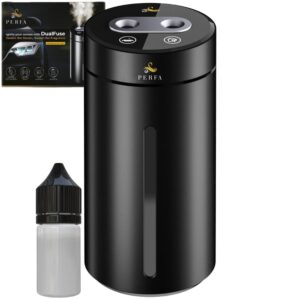 Smart and Rechargeable Car Diffuser | Sleek Designed Mini Humidifier with Nano Atomization Technology | Double Steam Release | Futuristic Design | Enhanced Portable Car Diffuser by Perfa