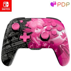 PDP Rematch GLOW Wireless Controller Grand Prix Peach Nintendo Switch