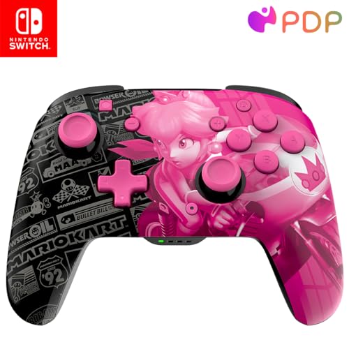PDP Rematch GLOW Wireless Controller Grand Prix Peach Nintendo Switch