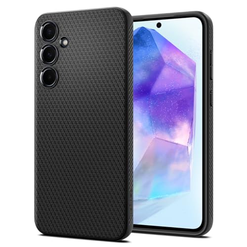 Spigen Liquid Air Phone Case Compatible with Samsung Galaxy A55 5G - Matte Black