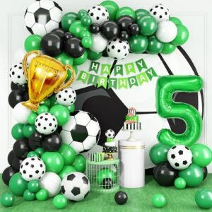 5th Birthday Football Balloons Arch