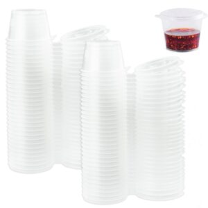 100 * 1oz Round Food Pots with Lids