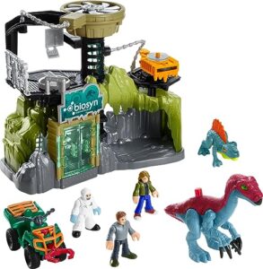 Imaginext Jurassic World Dinosaur Lab Playset with Owen Grady Maisie & Dr. Grant Figures