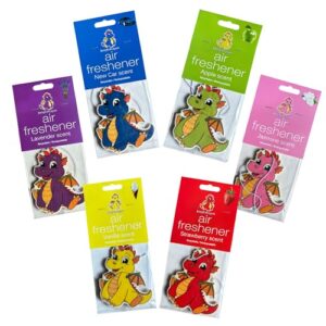 J Bona Car Air Fresheners [6-Pack] - Perfect Car Accessories for Men and Women - Long Lasting Scents of Strawberry