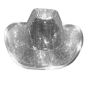 Shurzzesj Disco Bucket Hat Disco Cowboy Hat Ball Stunning Glitter Hat Sequin Hat Silver Party Costume Hat Neon Sparkly Glitter Cowgirl Hats Disco Ball Cowboy Hat Mirrored Disco Ball Sequin Caps