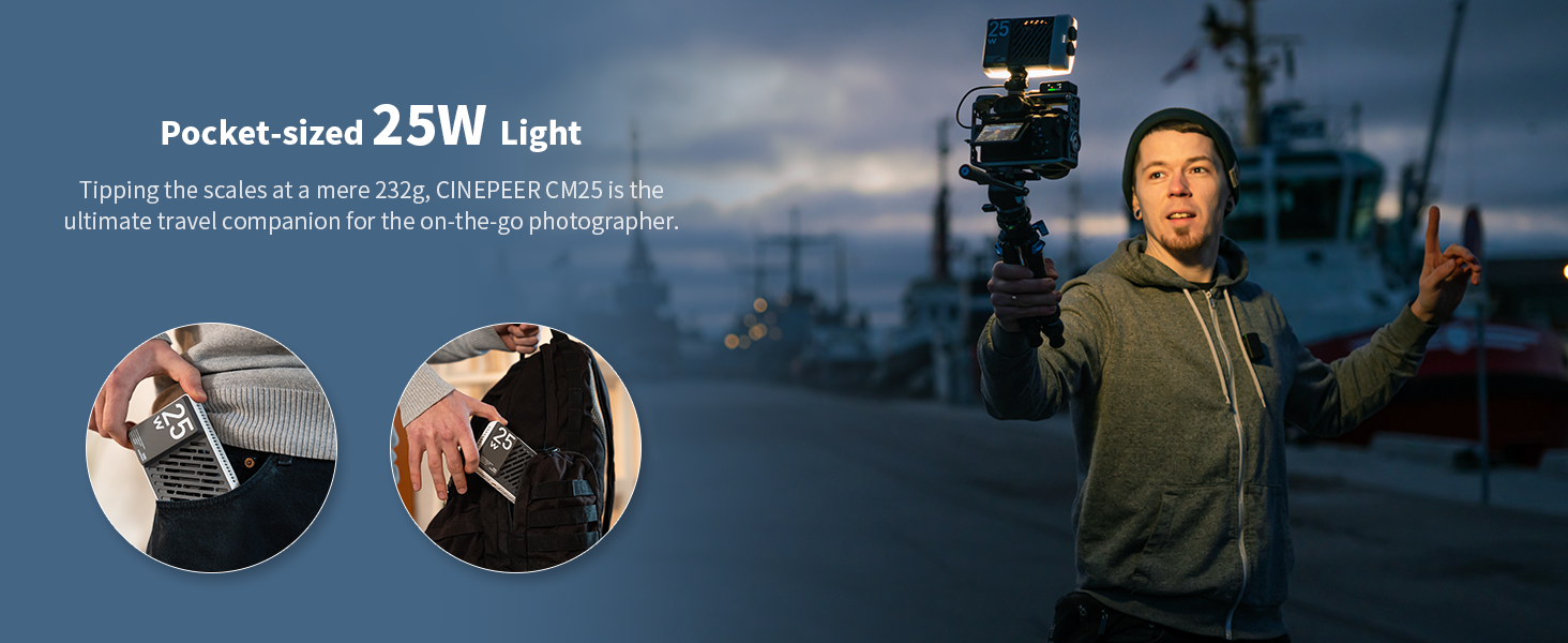 Pocket-sized 25W Light