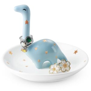 Titanape Blue Dinosaur Ring Holder Jewellery Stand Gifts for Women Girls Girlfriend Birthday Christmas Kawaii Jewellery Holder for Rings Bracelets Necklace Organise