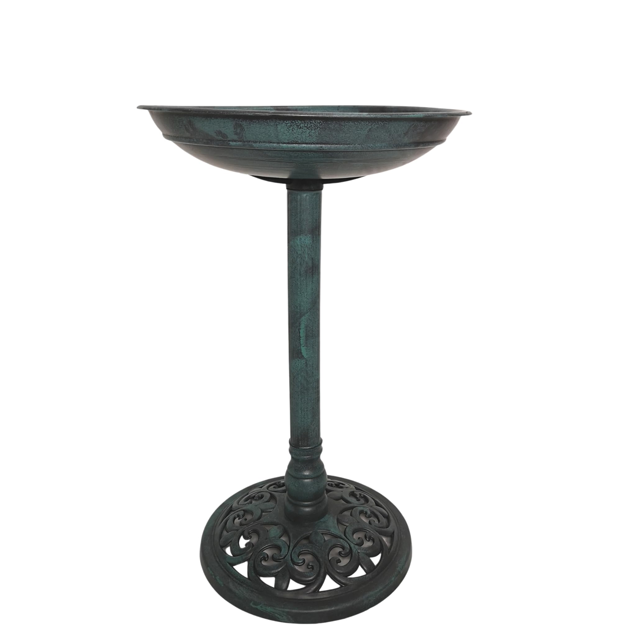 Samuel ALEXANDER 63cm Tall Resin Garden Bird Table Bird Bath With Planter Outdoor Bird Feede
