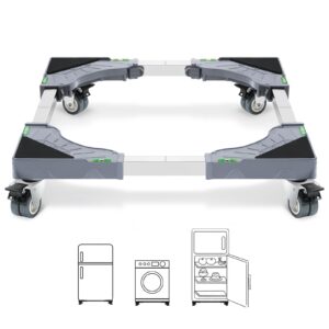 W B D WEIBIDA Adjustable Appliance Dolly Cart with 4 Locking Wheels
