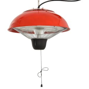 Outsunny 1500W Electric Halogen Patio Heater Aluminium Garden Hanging Lamp Outdoor Ceiling Mounted Heat Warmer