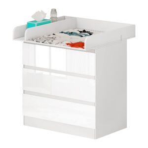 WOLTU Baby Changing Unit with 3 Drawers