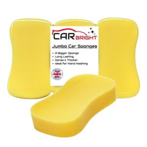 Jumbo Car Sponges (3 Pack) - Large Car Wash Sponges From Car Bright - Perfect for Car Care
