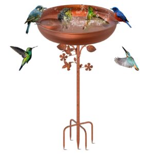 KHayRovies Metal Bird Bath for Outdoors Garden Birdbath Bowl