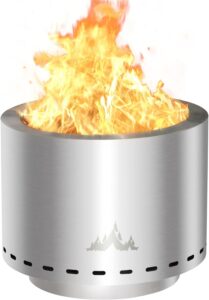 UDPATIO 19.5 inch Smokeless Fire Pit with Stand