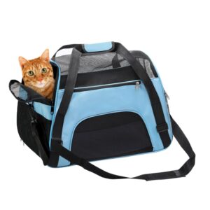 DONYER POWER Soft Sided Pet Carrier for Cats Comfort Airline Approved Under Seat Travel Tote Bag