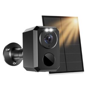 BEENOZO 2K Outdoor WiFi Surveillance Camera with Rechargeable Battery and Solar Panel