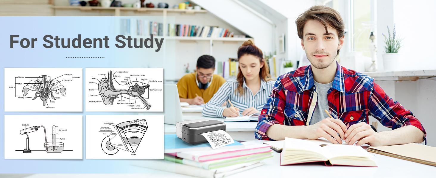 student study portable printer thermal printer mini portable stencil printer