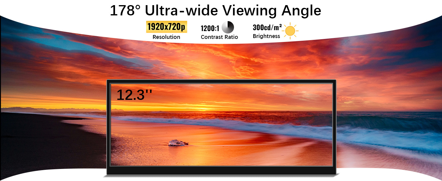 12.3 inch touchscreen monitor