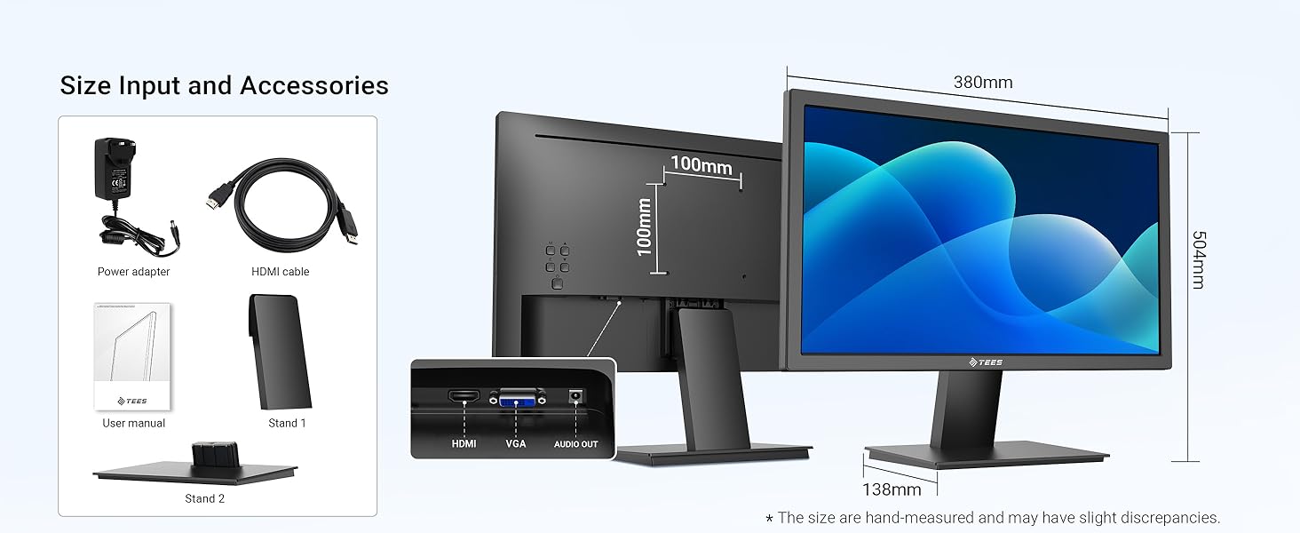 22 inch monitor size input accessories