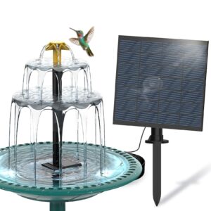 SUJFEE 2.5W Solar Bird Bath Fountain