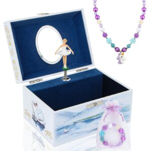 Homtibrm Musical Jewellery Box for Girls with Unicorn Jewelry Set