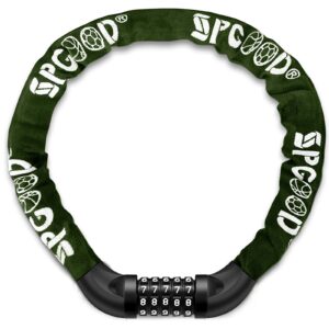 SPGOOD Bike Locks Heavy Duty/Bicycle Chain/Cycling Lock (14 Colors) 5-Digits Codes Resettable 100