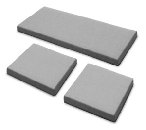 Sapphire Collection 3 Pieces Replacement Cushions Set for Rattan Chairs Sofa Patio Garden Outdoor Furniture - Water Resistant
