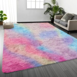 Oxford Homeware Area Rugs Living Room Large 160x230 cm– Rainbow Rugs for Bedroom