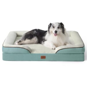 Bedsure Extra Large Dog Sofa Bed - Washable Orthopedic Dog Beds and Couch with Removable Flannel Zipper Cover