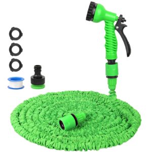 Expandable Garden Hose Water Pipe - Upgraded 50FT Water Hose with 7 Function Spray Nozzle