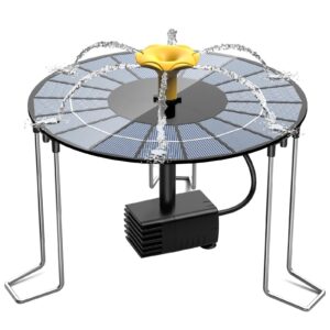 AISITIN 4W Solar Water Fountain with 1500mAh Battery