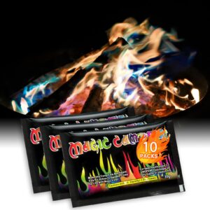 Mystical Colour Changing Fire Sachets: Magical Vibrant Flames Colour Changer for Outdoor Fire Pit