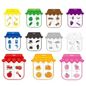 19×18CM 11 Pack Mo-ntessori Fridge Magnets For Kids - Color Sorting Magnets