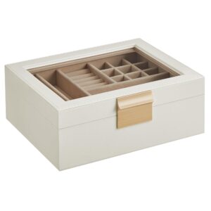 SONGMICS Jewellery Box with Glass Lid