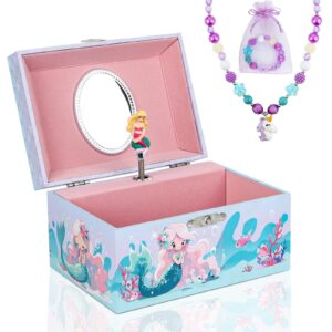 Homtibrm Musical Jewellery Box for Girls with Unicorn Jewelry Set