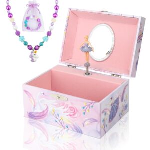 Homtibrm Musical Jewellery Box for Girls with Unicorn Jewelry Set
