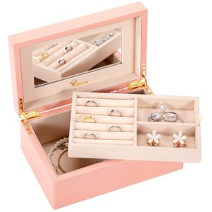 Voova Wooden Jewellery Box Organiser for Women Girls