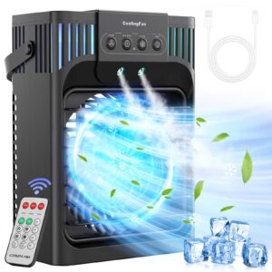 FethFire Portable Air Conditioner Cooling Fan with Remote