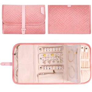 Voova Travel Jewellery Organiser Roll Foldable Jewelry Case for Women Girl