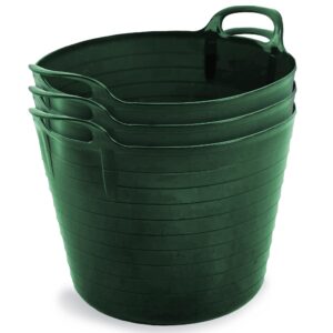 Neat Plastics 42L Flexi Tubs 3 Packs - Versatile Large Garden Tubs with Handles
