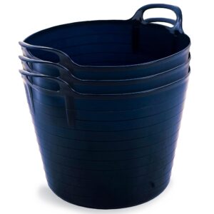 Neat Plastics 42L Flexi Tubs 3 Packs - Versatile Large Garden Tubs with Handles