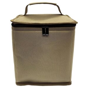 ASIEIT Fuel ​Cylinder Storage Bag 600D Oxford Cloth Camping Lantern Gas Bag Anti-Collision Portable Gas Storage Bag with Handle for Outdoor Camping Cooking Hiking (Large Khaki)