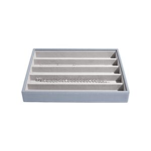 Stackers Dusky Blue Classic Medium Jewellery Box Necklace Laye