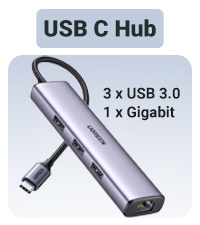 USB C HUB with usb c to ethernet adapter