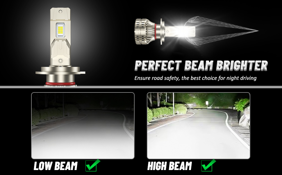 H7 LED HEADLIGHT BULBS