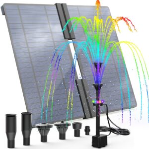 AMZtime 20W Solar Water Fountain Built-in 2500mAh Battery