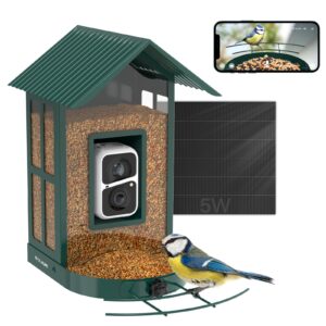 SOLIOM® BF08- Smart Bird Feeder Camera with AI Identify Bird Species