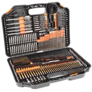 Terratek Combination 246Pc Drill Bit Set. Includes HSS Titanium Twist Drill bits