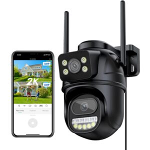 2.5K/6MP Dual Lens Outdoor Security Camera